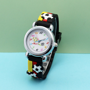 Orologio Ecologico <span class=keywords><strong>per</strong></span> <span class=keywords><strong>Bambini</strong></span> con Motivo Calcistico, Quadrante in Acrilico da 16mm, Movimento al Quarzo di Hangzhou, <span class=keywords><strong>per</strong></span> Ragazzi e Ragazze - Product Image 4