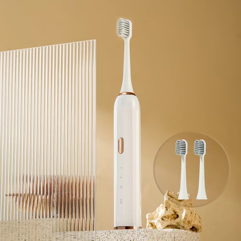 Simple white design [Comes with 3 brush heads]