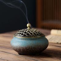 Brûleur d'encens en bois de santal en céramique Antique, brûleur d'encens d'intérieur de maison, brûleur d'encens de décoration de cérémonie de thé pour bouddha