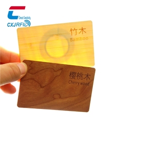 Tarjetas de Visita NFC Programables de Madera, Tarjetas RFID de Madera Personalizadas con Chip RFID Grabado con Láser, Tarjeta de Control de Acceso NFC de Madera - Product Image 1
