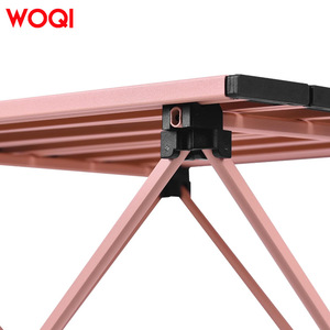 โต๊ะพับได้พกพา Woqi ทำจากอลูมิเนียม ขนาด 56x46.5x40.5 ซม. สีชมพู โต๊ะพับสำหรับใช้งานกลางแจ้ง น้ำหนักเบา ประหยัดพื้นที่ รูปทรงสี่เหลี่ยมผืนผ้า - Product Image 4
