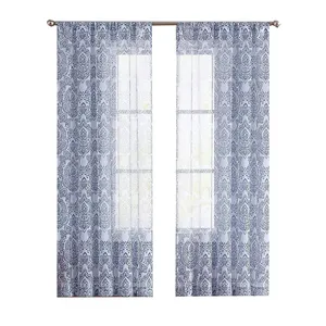 Wholesale Nordic rhombus digital printing blackout Insulated curtain fabric for the living room