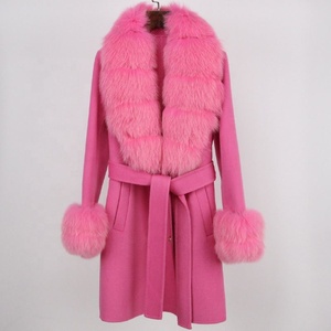 <span class=keywords><strong>Manteau</strong></span> en cachemire réversible haut de gamme pour <span class=keywords><strong>femme</strong></span>, <span class=keywords><strong>mi</strong></span>-<span class=keywords><strong>long</strong></span>, automne et hiver 2026, nouveau col en fourrure de renard, coupe ajustée, <span class=keywords><strong>manteau</strong></span> en laine - Product Image 4