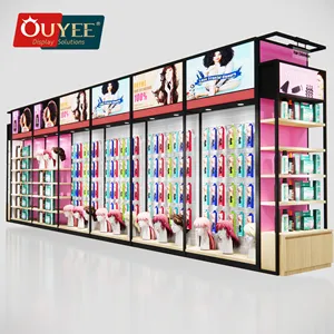 Best Supplier High End Design Wig Shop Fittings Wall Mounted Wig Display Wig Display Stand For Custom