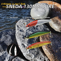 Leurre de pêche Big Minnow à finition laser, longue portée, simulation de poisson, appât artificiel dur pour la pêche en mer, en eau douce et en haute mer
