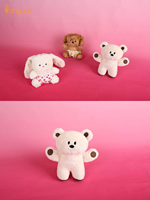 Jouets pour chiens Kinghon en peluche polyester, petits, mignons, avec son, imprimé dessin animé, doux, durables, pour l'intérieur, pour la dentition quotidienne et les jeux de rapport