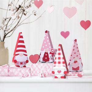 Juego de 4 duendes de madera para el Día de San Valentín, pequeños, de MDF, decoración para interiores, mesa, estante, chimenea - Product Image 1