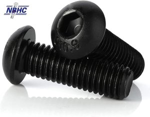 Thép carbon đen đầy đủ ren din7380 vít Allen chính bu lông M2.5 m3 M4 M5 nút Đầu ổ cắm bu lông bu lông - Product Image 3