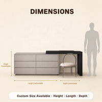Meuble de salle de bain moderne en contreplaqué avec rangement intégré, design extensible, hauteur réglable, écologique, grand meuble de maison
