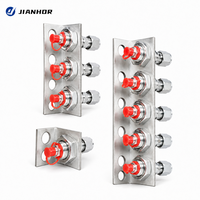 Distributor Pelumas Progresif JPQ Divider Valve Block 3 5 7 Outlet Grease Manifold dengan Braket Pemasangan untuk Mesin CNC