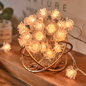 Ngoài Trời Hoa Đầy Sao Pin Hoạt Động Vườn Giáng Sinh Đám Cưới Phòng Bên Trang Trí Đèn Cổ Tích <span class=keywords><strong>LED</strong></span> Rose Chuỗi Ánh Sáng - Product Image 4