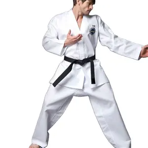 Échantillon livraison gratuite Offre Spéciale Taekwondo dobok ITF/TKD/karaté/uniforme de taekwondo à vendre