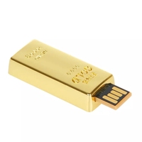 Stabiele Kwaliteit Custom Gegraveerde Logo Gold Bar Usb Flash Drive Metalen Gouden Geheugen Usb Stick Gold Bar Usb2.0 Usb3.0 Pen drives