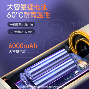 Aspirateur à main avec moteur sans balais, forte aspiration, affichage numérique, rechargeable, portable, utilisation à sec - Product Image 2