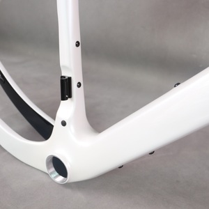 Black <b>White</b> Paint Full Carbon Fiber T1000 Disc Gravel Bike Frame GR048 T47 Thread Bottom <b>Bracket</b> - Product Image 3