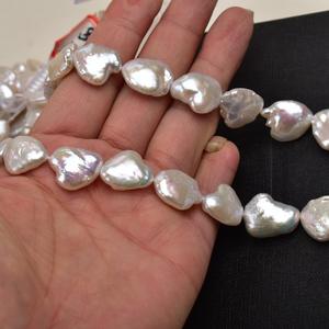 Baroque Shaped Heart- Shaped Pearl Necklace <b>Loose</b> <b>Bead</b> Semi-Finished DIY Accessory Straight Bare <b>Bead</b> - Product Image 4