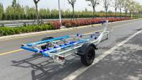 Remorque de bateau en aluminium à essieu unique de 5.8m Capacité de chargement de 1200kgs Frein hydraulique Poly Couchettes Style avec prix d'usine en vente