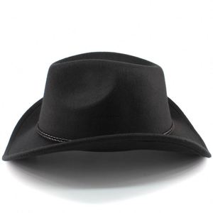 Sombrero de vaquero occidental para hombre y mujer para caballero, vaquera de Jazz de invierno con campana de cuero, sombrero de Iglesia, gorras de fieltro - Product Image 4
