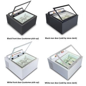 YINZHENG Vetrina Espositiva Commerciale da Tavolo per Ghiaccio Duro, Self-Service, Monotemperatura, con Porta a Sollevamento, 2 Ripiani, No-Frost, Portatile - Product Image 4
