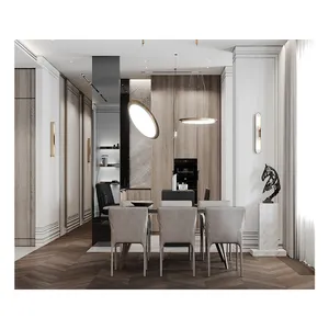 Despensa de cozinha modular luxuosa, armário italiano de alto brilho, armário de cozinha, conjunto completo de design moderno