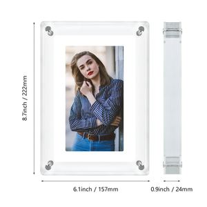 Marco de Fotos <span class=keywords><strong>Digital</strong></span> LCD IPS de 7 Pulgadas para Escritorio, <span class=keywords><strong>Álbum</strong></span> de Fotos, Video, Acrílico, con Batería, Venta al Por Mayor - Product Image 5