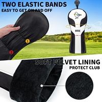 Housse de protection universelle pour tête de club de golf (driver, fairway wood) en PU imperméable – Échantillons personnalisés gratuits disponibles