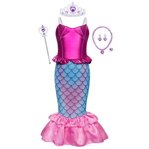 Costume <span class=keywords><strong>de</strong></span> <span class=keywords><strong>petite</strong></span> sirène pour filles, <span class=keywords><strong>robe</strong></span> <span class=keywords><strong>de</strong></span> princesse <span class=keywords><strong>Ariel</strong></span> avec bandeau, robes <span class=keywords><strong>de</strong></span> cosplay pour fête <span class=keywords><strong>de</strong></span> princesse - Product Image 1