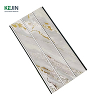 Panneau de plafond décoratif suspendu en PVC à languette et rainure Plafond à texture de marbre en plastique multiple