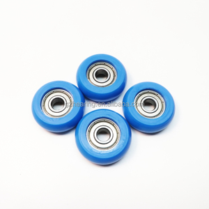 Roda plastik 608 8x36x12.3mm nilon rol katrol dilapisi 608ZZ bantalan untuk pintu geser jendela - Product Image 5