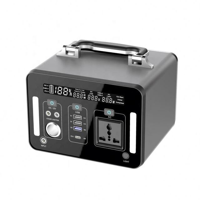 500W 1000W Peak LiFePO4 Portable Solar Generator MPPT Pure Sine Wave 110V 220V for Home Camping Outdoor Emergency