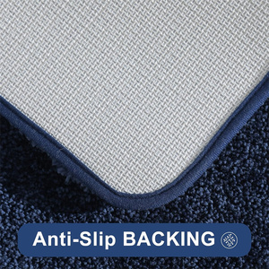 Luxury Soft <strong>Navy</strong> Tufted Washable Bathroom Runner <strong>Mat</strong> Water Absorbent Anti Slip Polyester <strong>Bath</strong> Floor <strong>Mat</strong> for Elderly Home Hotel - Product Image 5