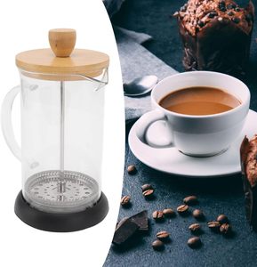 350ml/600ml 800ml/1000ml Manual French Press Coffee <b>Maker</b> With Bamboo Lid and 304 SS Filter Glass Coffee Brewer - Product Image 3