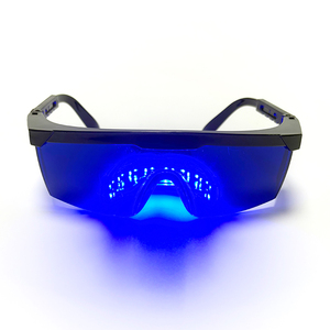 Occhiali protettivi UV per laboratorio odontotecnico, occhiali di sicurezza avvolgenti e confortevoli di colore blu per dentisti - Product Image 4