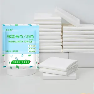 Disposable Bath Towels Portable Soft Cotton Towel For Hotel Bathroom Spa Travel Highly Absorbent