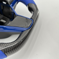 Volant en fibre de carbone perforé bleu brillant de qualité supérieure pour Tesla Model 3/Y - Prix d'usine excellent
