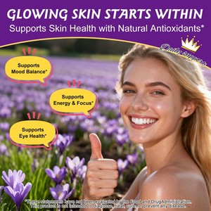 SOLOTREE Extrato Puro de Açafrão Natural Suporte para Equilíbrio do Humor Cápsulas de Extrato de Açafrão Aumenta a Energia Cápsulas de Açafrão - Product Image 5