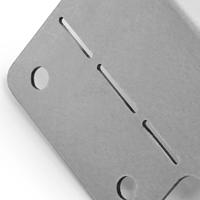 420 mm Länge, 2 mm Dicke, verstellbare Winkel-Schienenhalterung mit Erdspieß