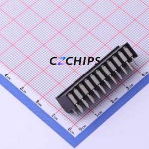 JL212R-35011B01 Spring Terminal Block Bent Lead Through Hole,P=3.5mm Connector 1x11P 3.5mm Black Right Angle Insert - Product Image 2