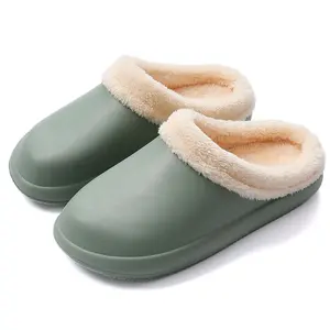 Autumn Winter Soft Cotton Slippers Female Cute Couple Indoor Home Plush Warm Men Women Furrer Sandal