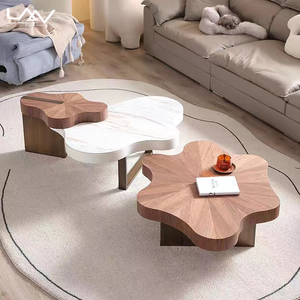Franse Luxe Wolk Vorm Houten Frame Met Metalen Salontafel <span class=keywords><strong>Set</strong></span> Onregelmatige Creatieve Moderne Woonkamer Hotel Sofa Bijzettafel - Product Image 5