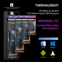 Thermalright TR-EB101 Schwarz 10 Gbit/s M.2 NVMe SSD-Gehäuse USB 3.2 Gen 2 Typ-C PCIe Externes Festplattengehäuse