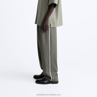Pantalones británicos informales todo en uno OEM, pantalones de traje de tendencia holgados de edición coreana para hombre, Verano