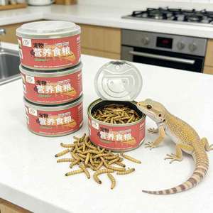 Vers de farine stérilisés et conservés, protéines naturelles, alimentation pour animaux de compagnie, vente en gros - Product Image 4