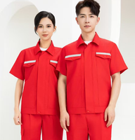 Vêtements de travail haute visibilité personnalisés, respirants, en coton, à manches courtes, unisexes, certifiés CE, vêtements de protection du travail