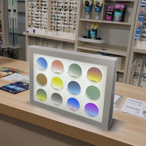 Espositore Verticale da Terra Illuminato per 12 Lenti per Negozi di Ottica - Product Image 1