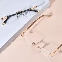 Montures Optiques de Luxe de Marque Designer pour Hommes et Femmes, Lunettes Carrées en Corne de Buffle, Montures de Lunettes de Lecture