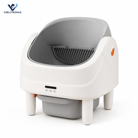 Bac à litière pour chat à nettoyage automatique, toilette intelligente pour chat contrôlée par application avec grille de tamisage et tiroir à déchets, grande capacité