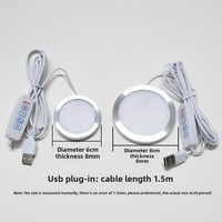 Luz LED Ultrafina USB para Gabinete, Regulable, 5V, Bajo Voltaje, de Aleación de Aluminio, para Impresión 3D, Gabinete de Vino, Luz Inferior