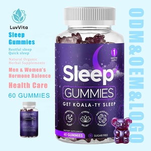 LUVVITA Gummies Naturels pour le <span class=keywords><strong>Sommeil</strong></span> Sans Sucre, Soin Santé Adulte avec Mélatonine pour Favoriser le <span class=keywords><strong>Sommeil</strong></span> <span class=keywords><strong>et</strong></span> Améliorer la Mémoire - Product Image 1