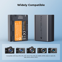 K&F Concept 2 Paket Baterai Isi Ulang NP-FZ100 2600mAh dan Set Pengisi Daya untuk Sony ZV-E1, ZV-E10ii, Alpha 9 II, A9S, FX3, FX30